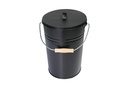Kamino Ascheeimer mit Deckel, 15 l, Schwarz