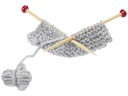 HobbyFun Mini-Utensilien Strickzeug Grau