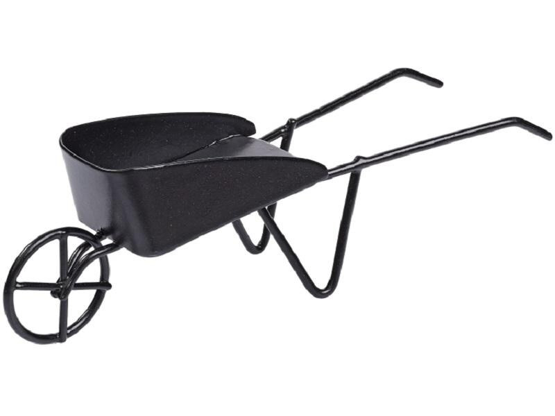 HobbyFun Mini-Utensilien Schubkarre Schwarz