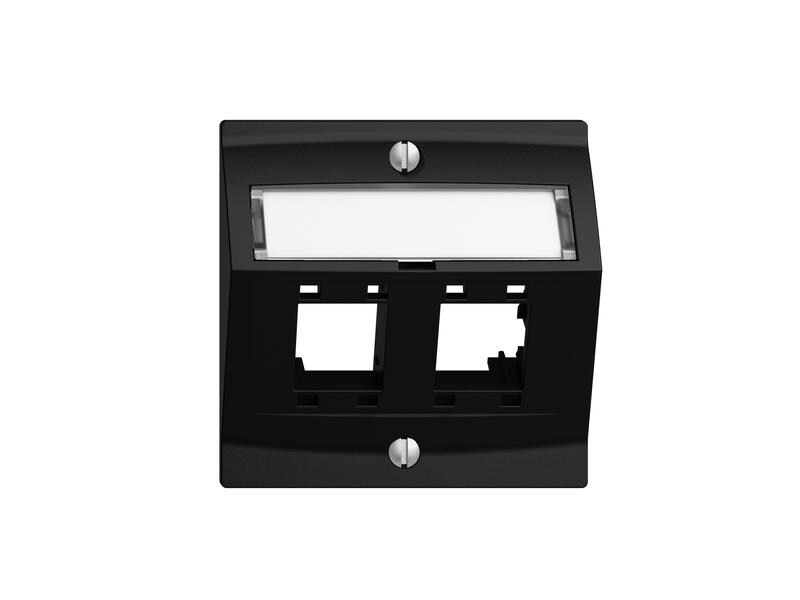 Feller EDIZIOdue Abdeckset 2x RJ45, Schwarz