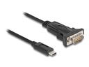 Delock Serial-Adapter USB-C – RS-232 D-Sub 9 Pin mit Schraube 0.25m