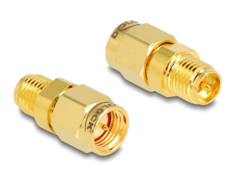 Delock Antennenadapter RP-SMA Buchse (f) - SMA Stecker (m)