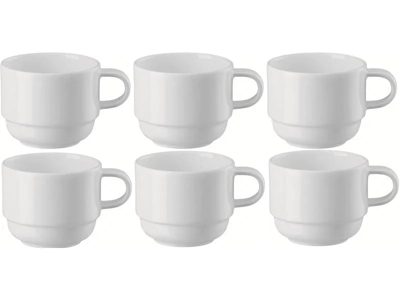 Arthur Krupp Kaffeetasse Neve 220 ml, 6 Stück, Weiss