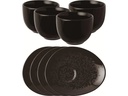 Arthur Krupp Espresso Becher Eclipse Night 100 ml, 4 Stück, Schwarz