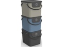 Rotho Recyclingbehälter Albula 40 l, Blau/Grau/Schwarz