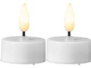 Star Trading LED Teelichter Set Flamme Ø 3.8 x 5 cm, Weiss, 2 Stk