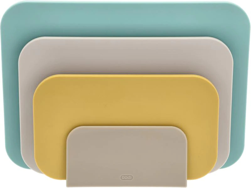 Rosti Schneidebrett-Set Choptima 3-teilig, Beige/Gelb/Blaugrün