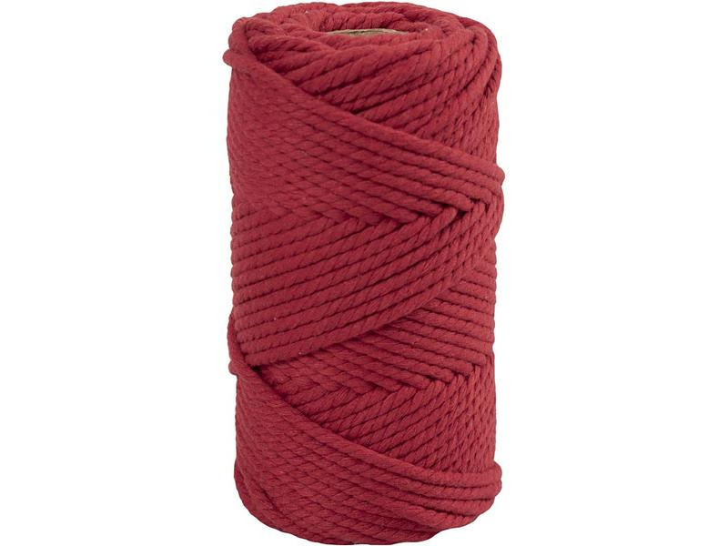 Creativ Company Baumwollgarn Macramé Kordel Rot