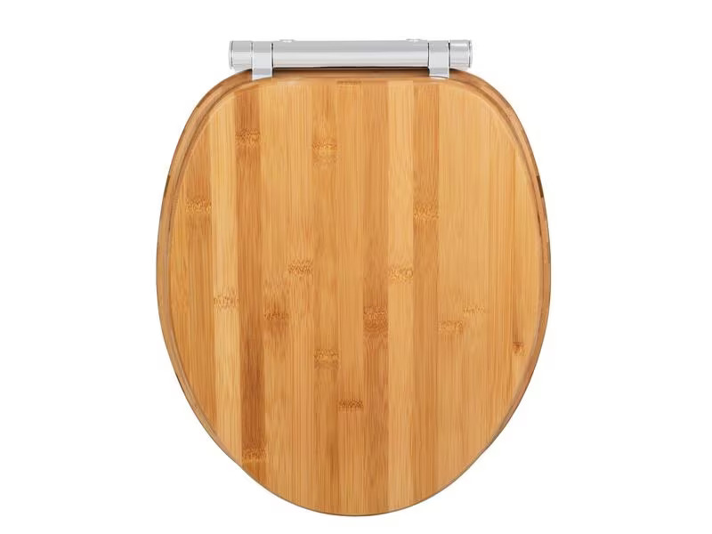 Wenko Toilettensitz Bambusa mit Fix-Clip, Hellbraun