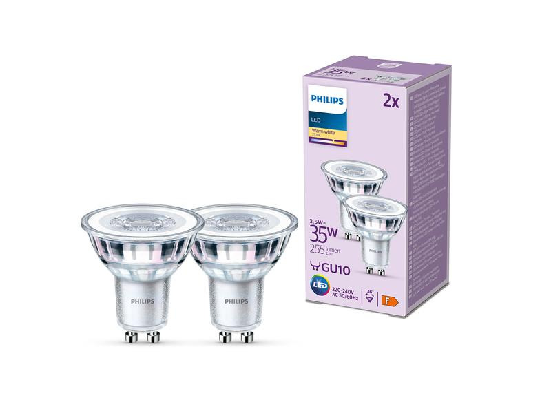 Philips Lampe LEDClassic 35W GU10 WW 36D ND 2CT/6 EC Warmweiss