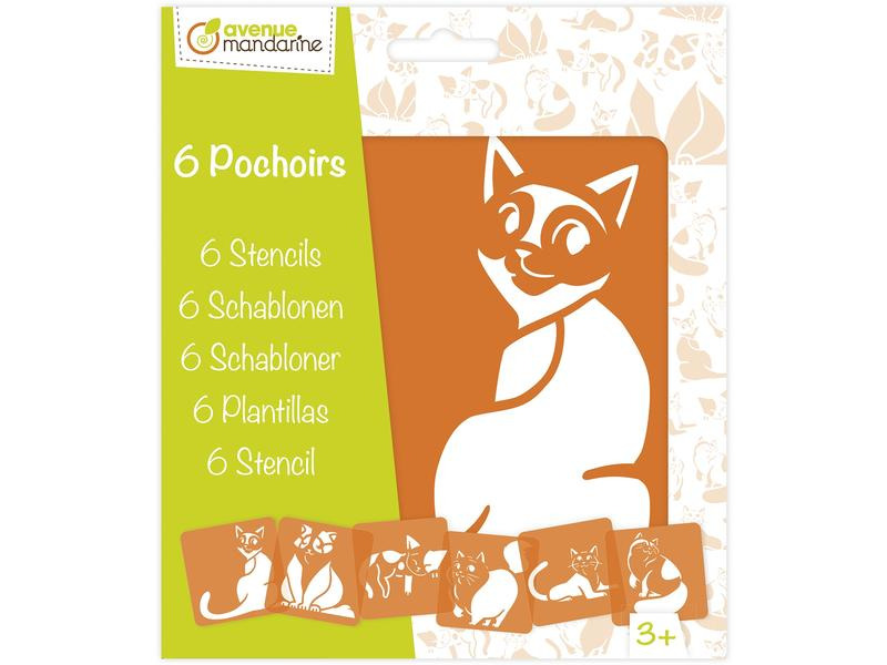Avenue Mandarine Schablone 15 x 15 cm, Katzen