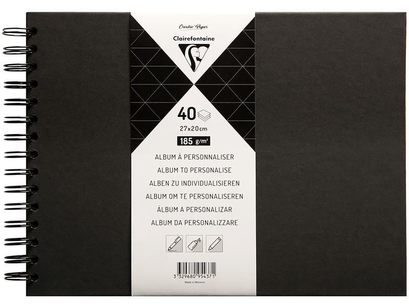 Clairefontaine Notizbuch DIY 27 x 20 cm, Blanko, Schwarz