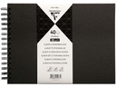 Clairefontaine Notizbuch DIY 27 x 20 cm, Blanko, Schwarz