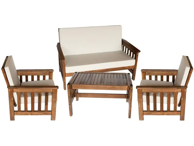 Innovesta Loungeset Lola, Dunkelbraun, 4 Sitzplätze