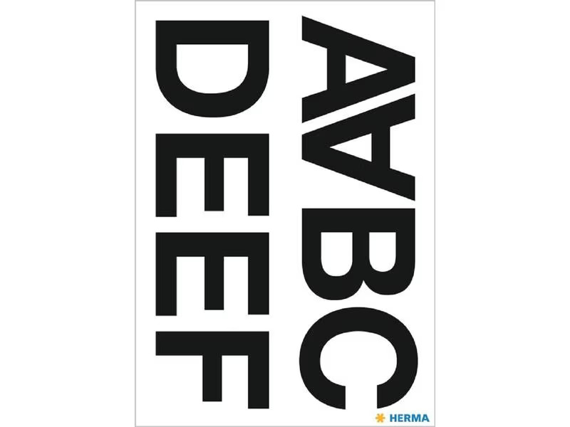 Herma Stickers Zahlensticker Buchstaben A – N, 33, 2 Blatt