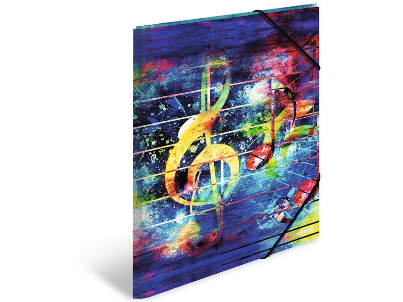 HERMA Gummibandmappe A3 Music, Polypropylen, mit Innendruck