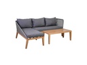 Greemotion Loungeset Jana, Braun/Grau, 3 Sitzplätze