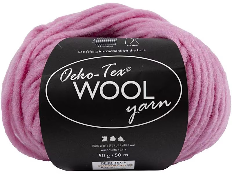 Creativ Company Wolle Oeko-Tex 50 g, Rosa