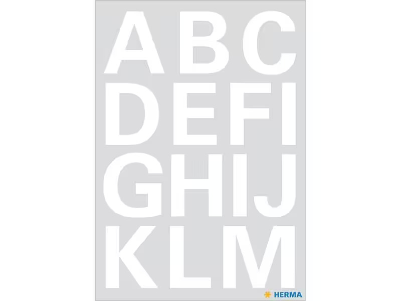 Herma Stickers Zahlensticker Buchstaben A – Z, 25, 2 Blatt