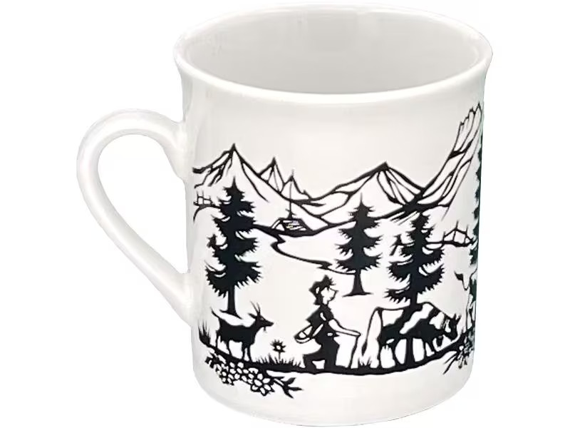 Heidi Cheese Line Kaffeetasse Cut 120 ml, 1 Stück, Weiss