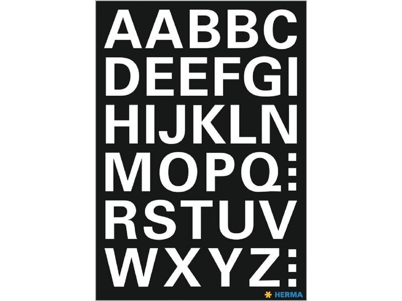 Herma Stickers Zahlensticker Buchstaben A – Z, 15, 1 Blatt