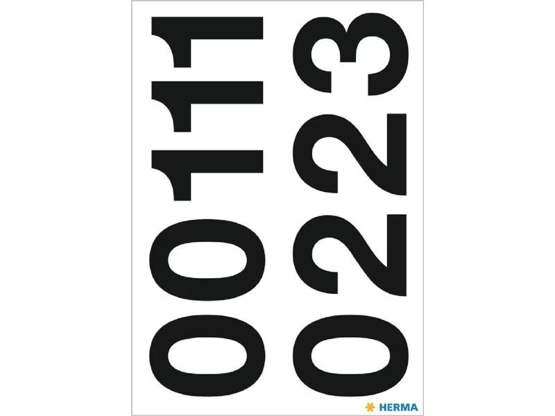 Herma Stickers Zahlensticker Zahlen 0-9, 2 Blatt