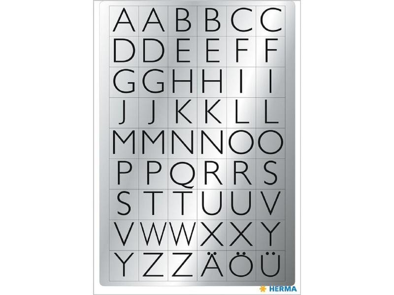 Herma Stickers Zahlensticker Buchstaben A – Z, 13 x 12, 5 Blatt
