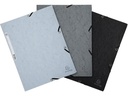 Exacompta Gummibandmappe Aquarel 3-er Set Grau/Hellgrau/Schwarz