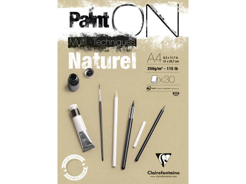 Clairefontaine Malblock PaintON A4, 30 Blatt, Sand