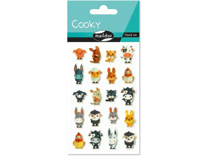 Clairefontaine Motivsticker 3D Cooky Bauernhof 1 Bogen