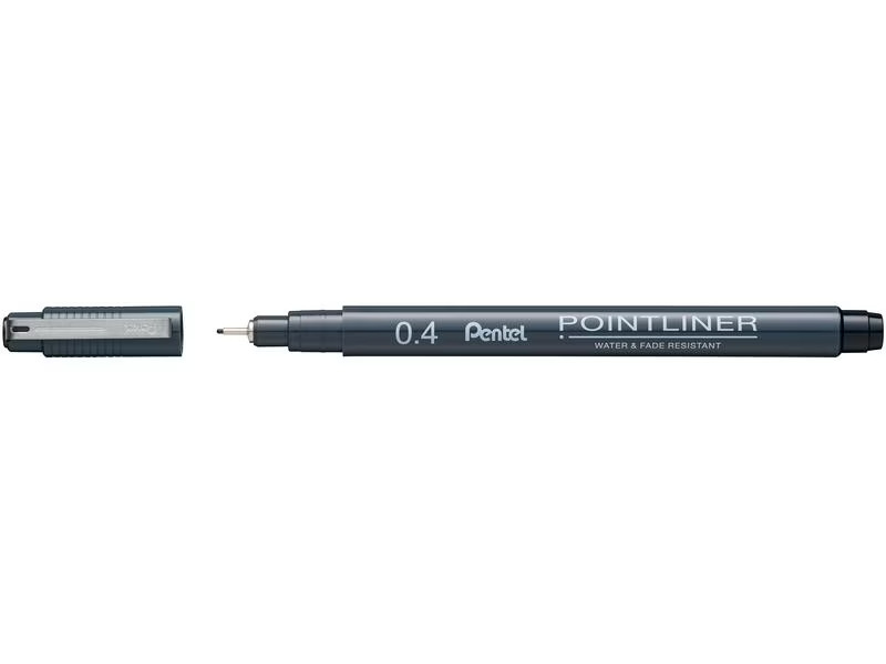 pentel Fineliner Pigment 0.4 mm, Schwarz