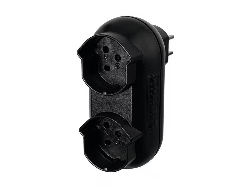 STEFFEN Mehrfachstecker Strong 2x T15, Schwarz