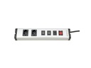 Ehmann Steckdosenleiste Alu 2x T13, USB-C, 4x USB-A mit Schalter