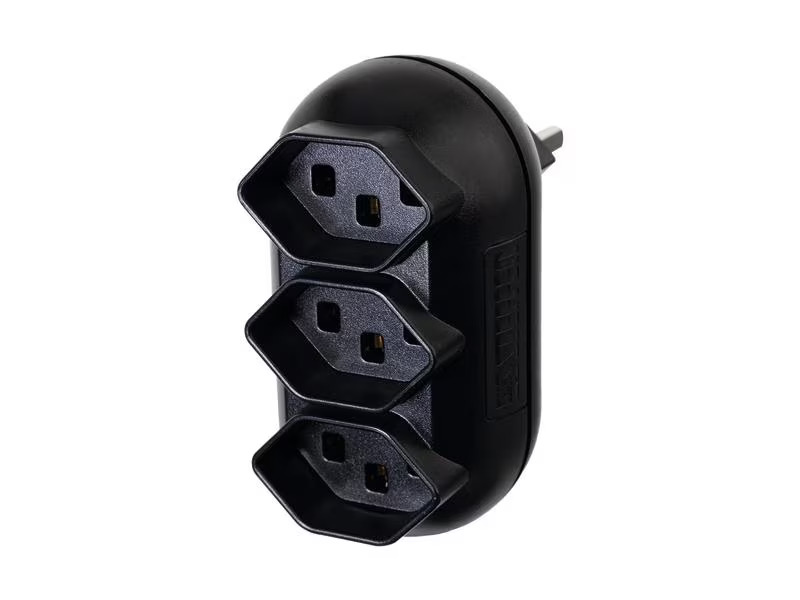 STEFFEN Mehrfachstecker Strong 3x T23, Schwarz