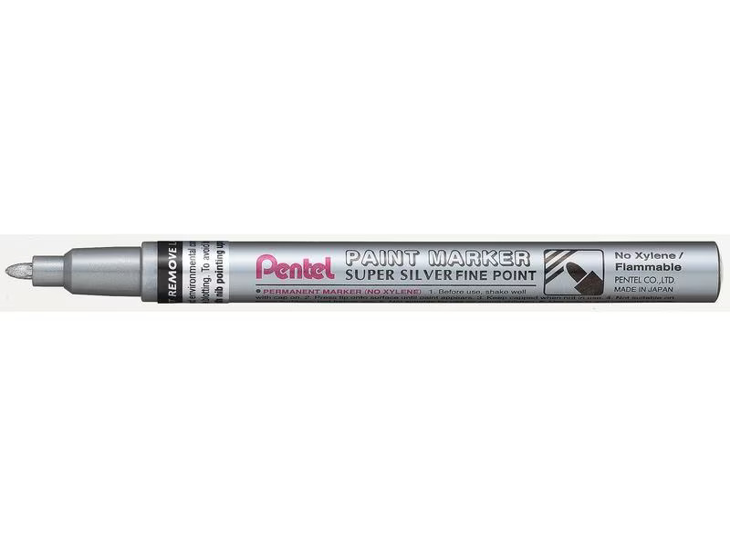 pentel Permanent-Marker Paint 1.5 mm, Metallic Silber