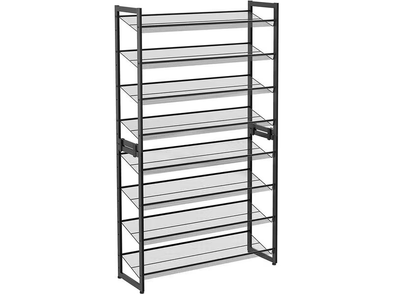 Songmics Schuhregal 92.2 x 163.5 cm, Schwarz