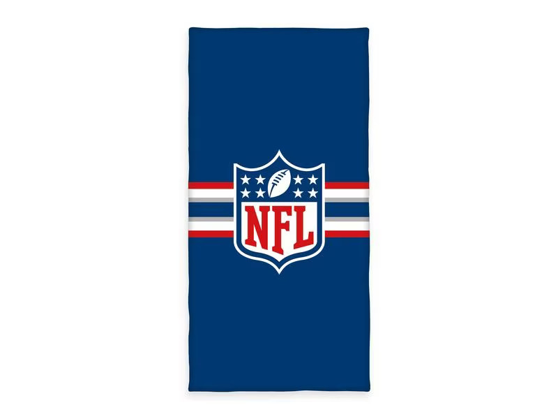 Herding Duschtuch NFL 75 x 150 cm, Blau/Grau/Rot
