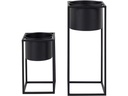 House Nordic Blumentopf Marla 2 Stück, Schwarz