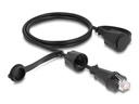 Delock Patchkabel mit Verschlusskappe Cat 6, STP, 1 m, Schwarz