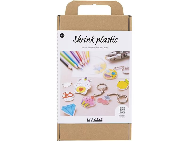 Creativ Company Bastelset Plastikschrumpf Schlüsselbänder