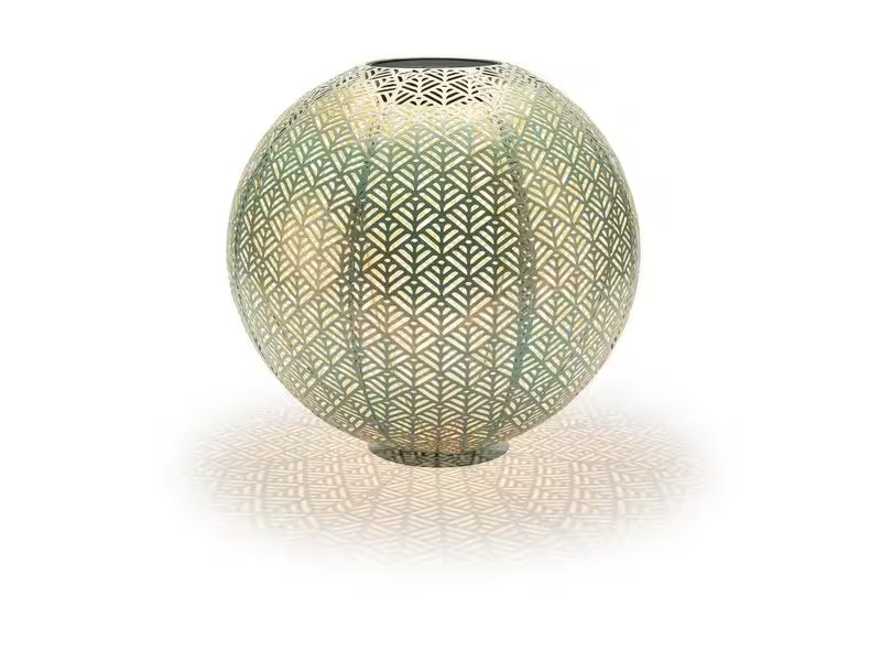 STT Windlicht Solar Antic Ball Sofia, Ø 40 cm, Aqua