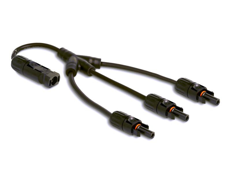 Delock Splitter Kabel DL4 1x Stecker zu 3x Buchse 4 mm², 35 cm