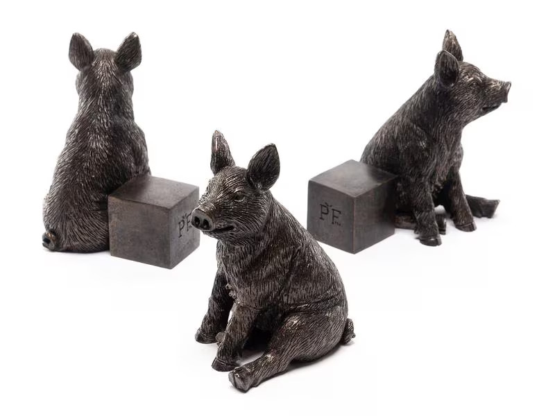 Jardinopia Pflanzentopffüsse Potty Feet Schwein, 3er Set