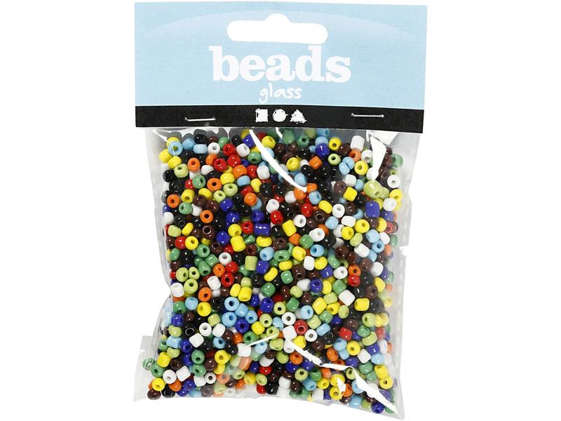 Creativ Company Rocailles-Perlen 130 g, Mehrfarbig