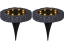 Star Trading Gartenlicht Solar-Spotlight, 2er Set, Grau