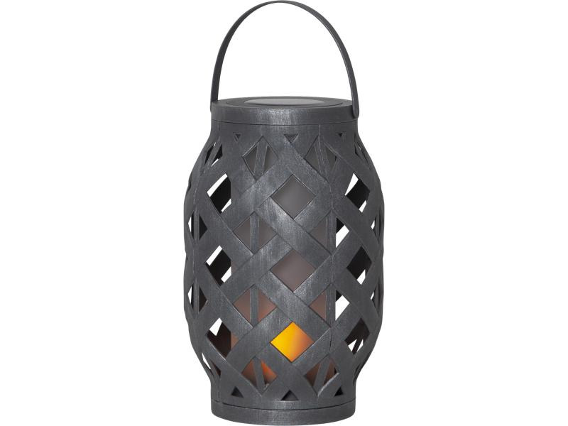 Star Trading Laterne Solar Flame, Grau