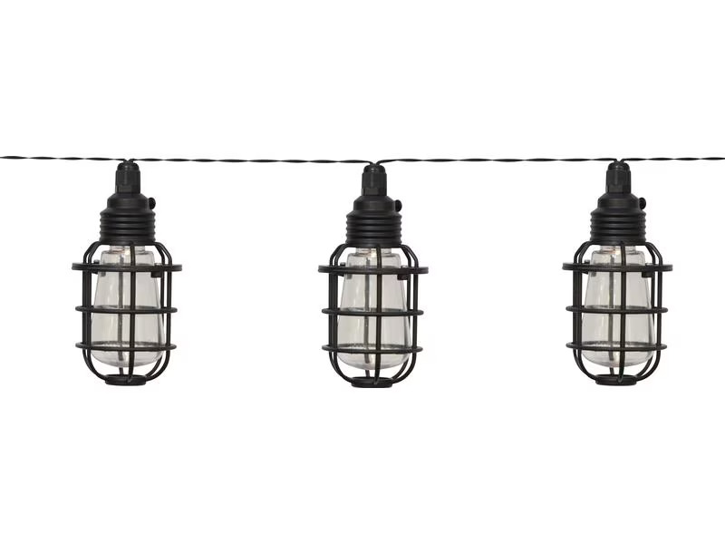 Star Trading Lichterkette Solar Cage 210 cm, Schwarz