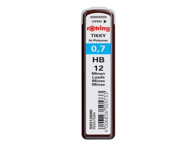Rotring Schreibmine Tikky 10 x 12 HB Schwarz, 0.7 mm