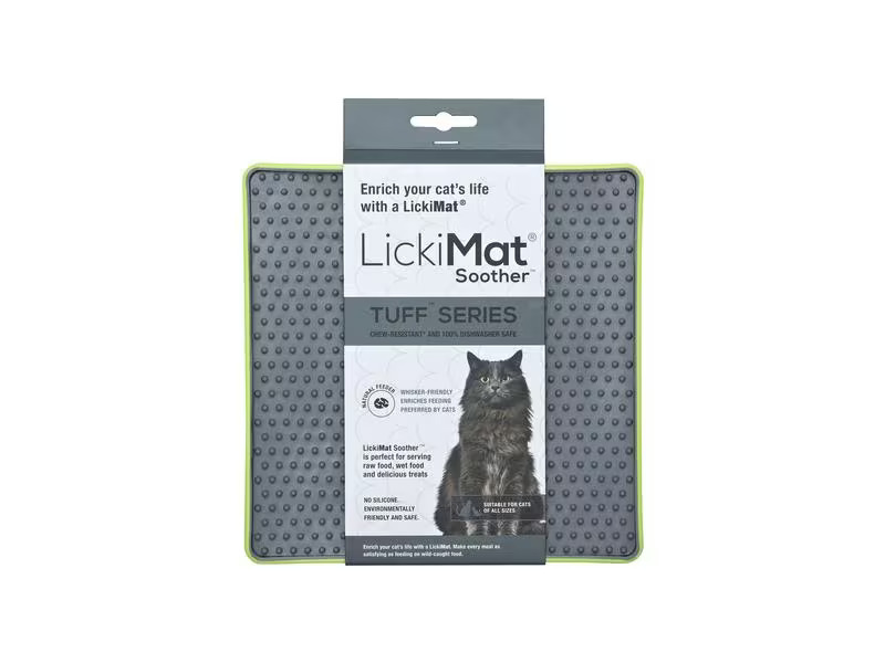 LickiMat Futtermatte Cat Soother Tuff, 20 x 20 cm, Grün