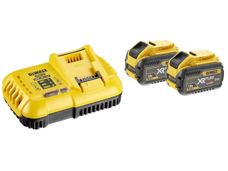 DeWalt Starter-Set XR Ladegerät und 2x 54 V 9 Ah Akku
